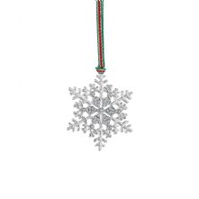 Snowflake with Clear Stones Christmas Decoration
